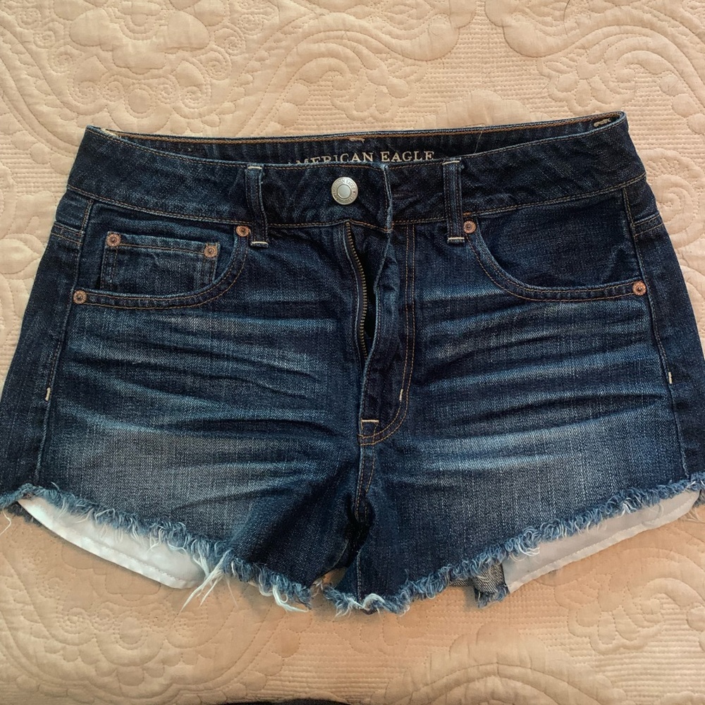 Dark Wash High Waisted Shorts